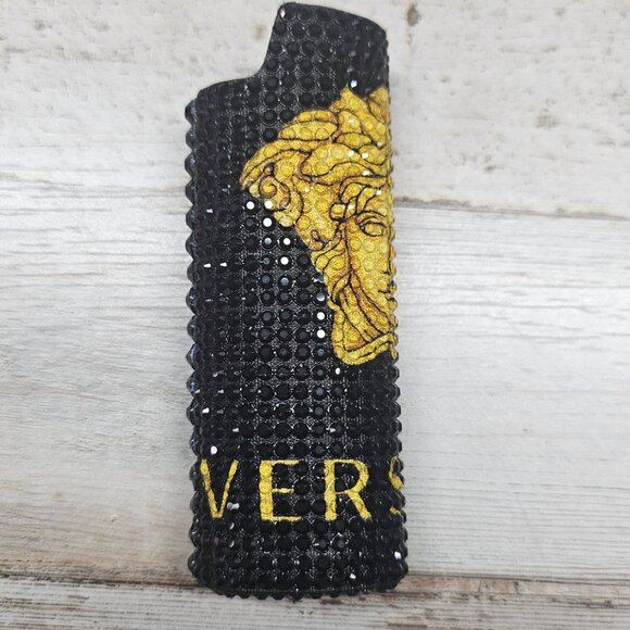 Versace Crystal-Embellished Lighter Case RARE | Designer Accessory | Medusa Head - Picture 3 of 7